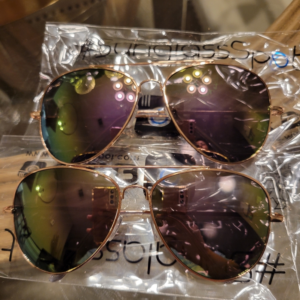 Bundle Purple Tinted Aviator Sunglasses